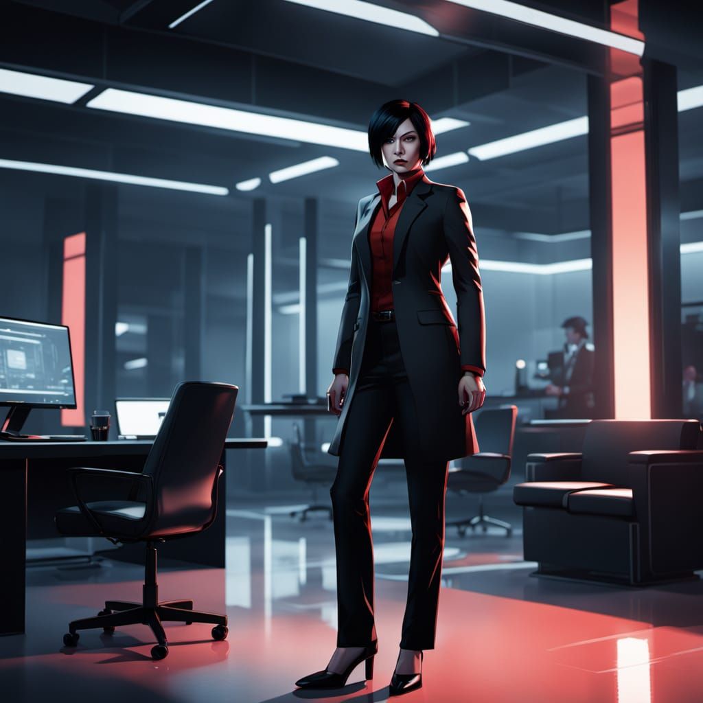 Ada Wong in Business Suit with Noir Lighting