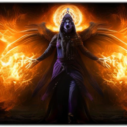 Mighty Warlock with Mystic Glow in Detailed 8K