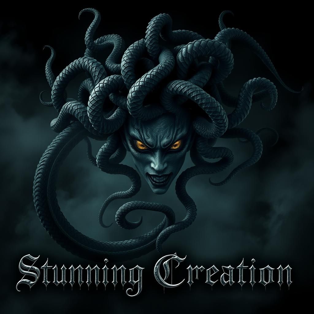 Hauntingly Beautiful Medusa in Gothic Style