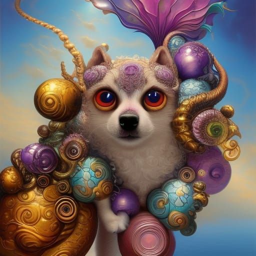 Ethereal Puppy in Detailed Fantasy Art