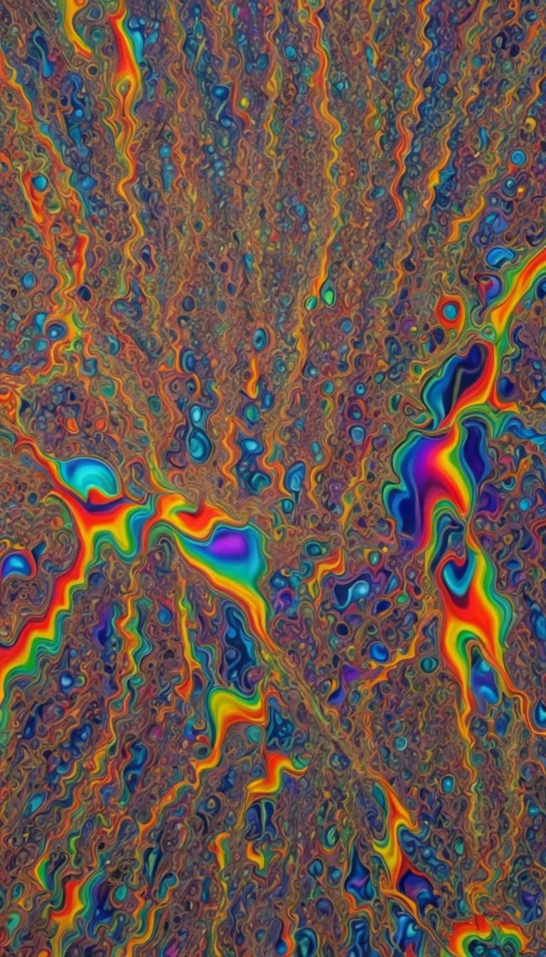 Ethereal Firefly Mating Display in a Neon Landscape