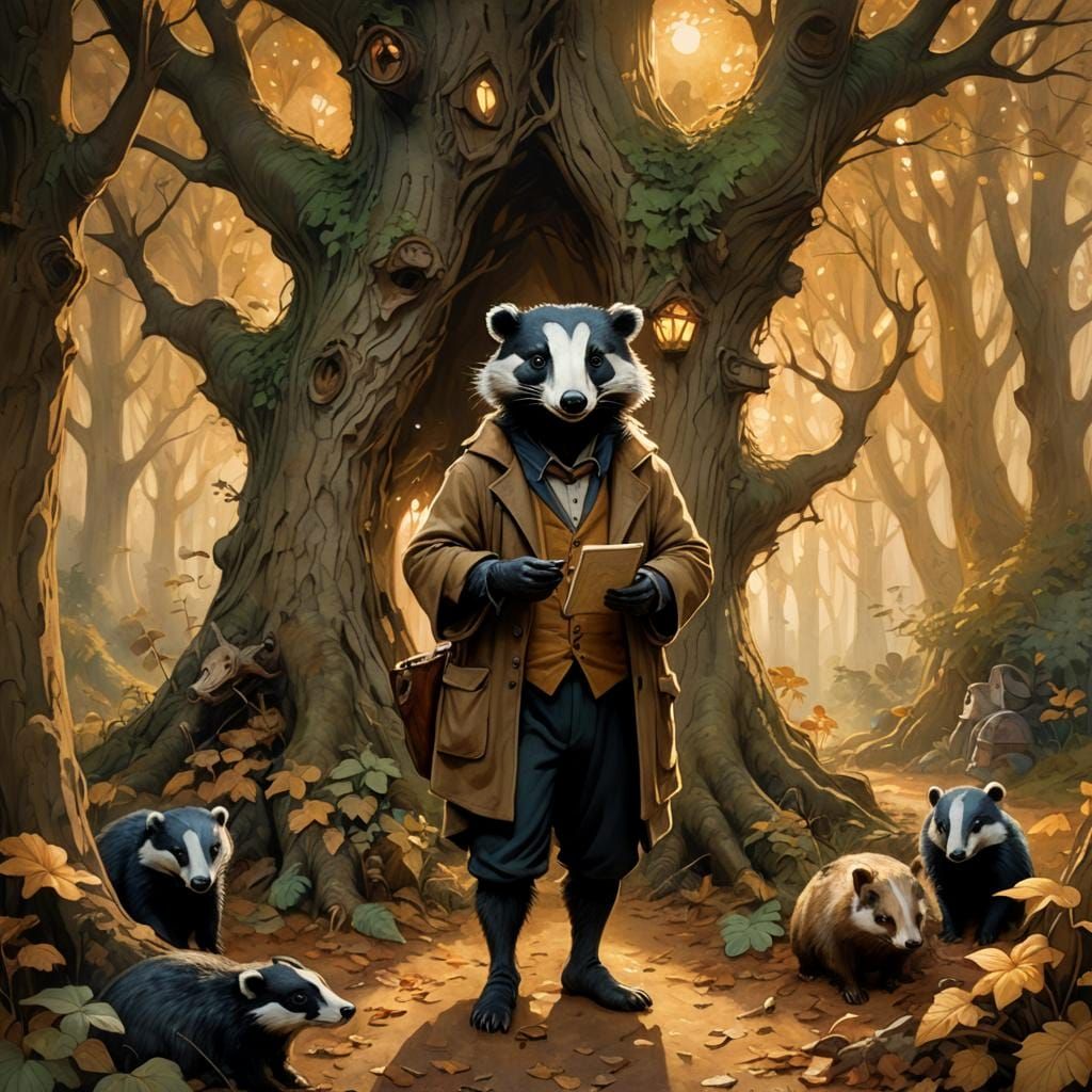Mr. Badger's Wild Wood Home