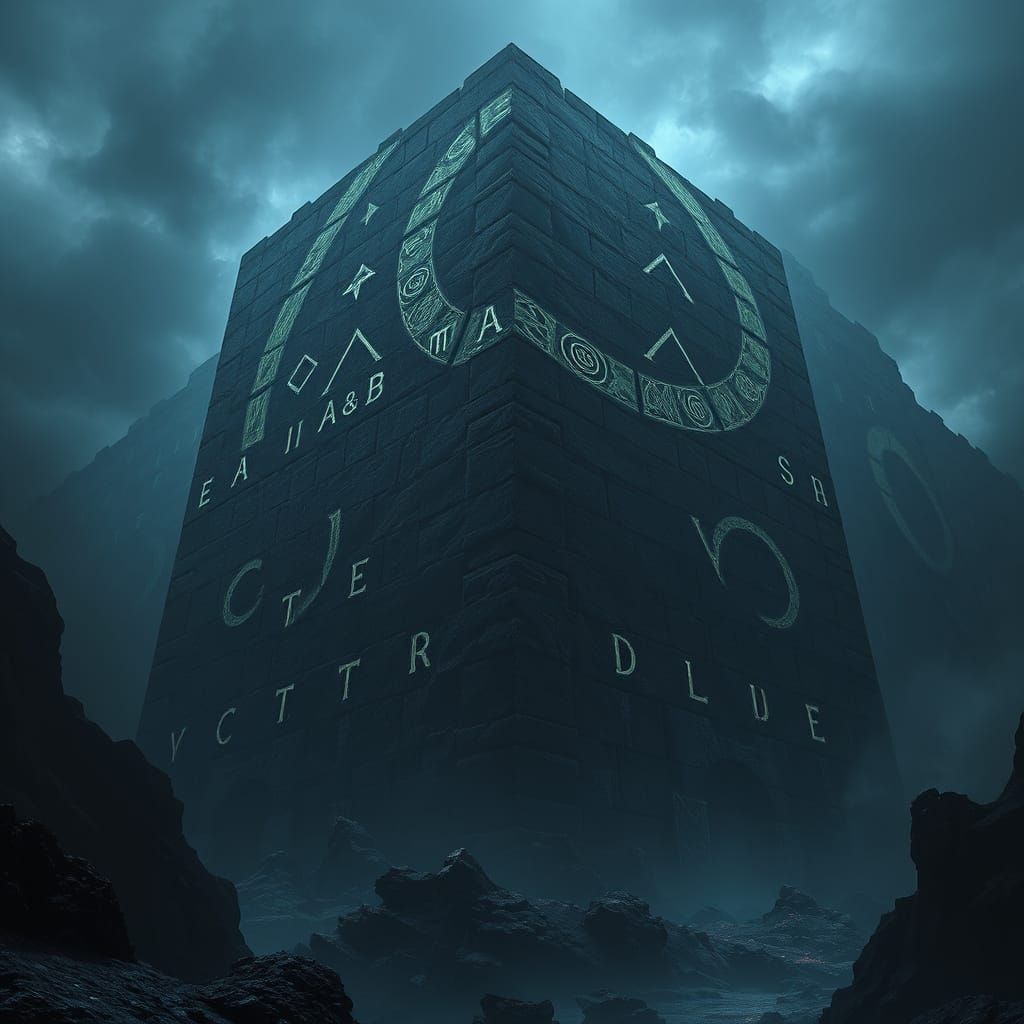 Ancient Black Wall of Cosmic Mystique