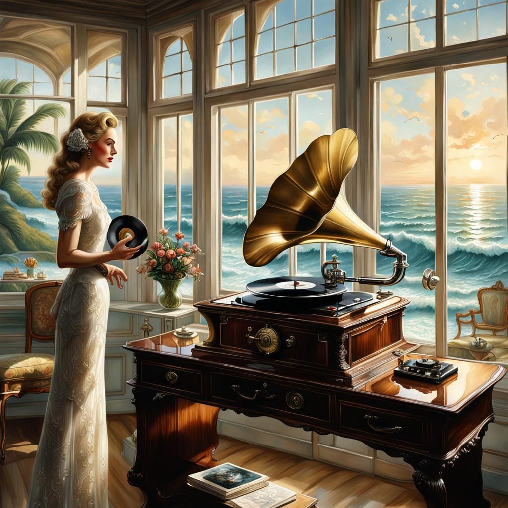 1935 Gramophone in Hypermodern Glass House