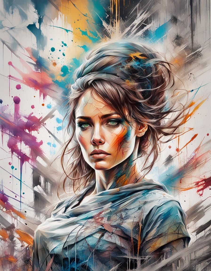 Mummy Portrait with Graffiti Airbrush Techniques