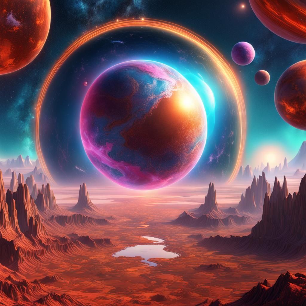 Crystalline Worlds of Zircon XIV: Surreal Postcard Art