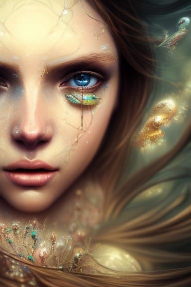 Beautiful Woman Portrait in Detailed Illustration Style