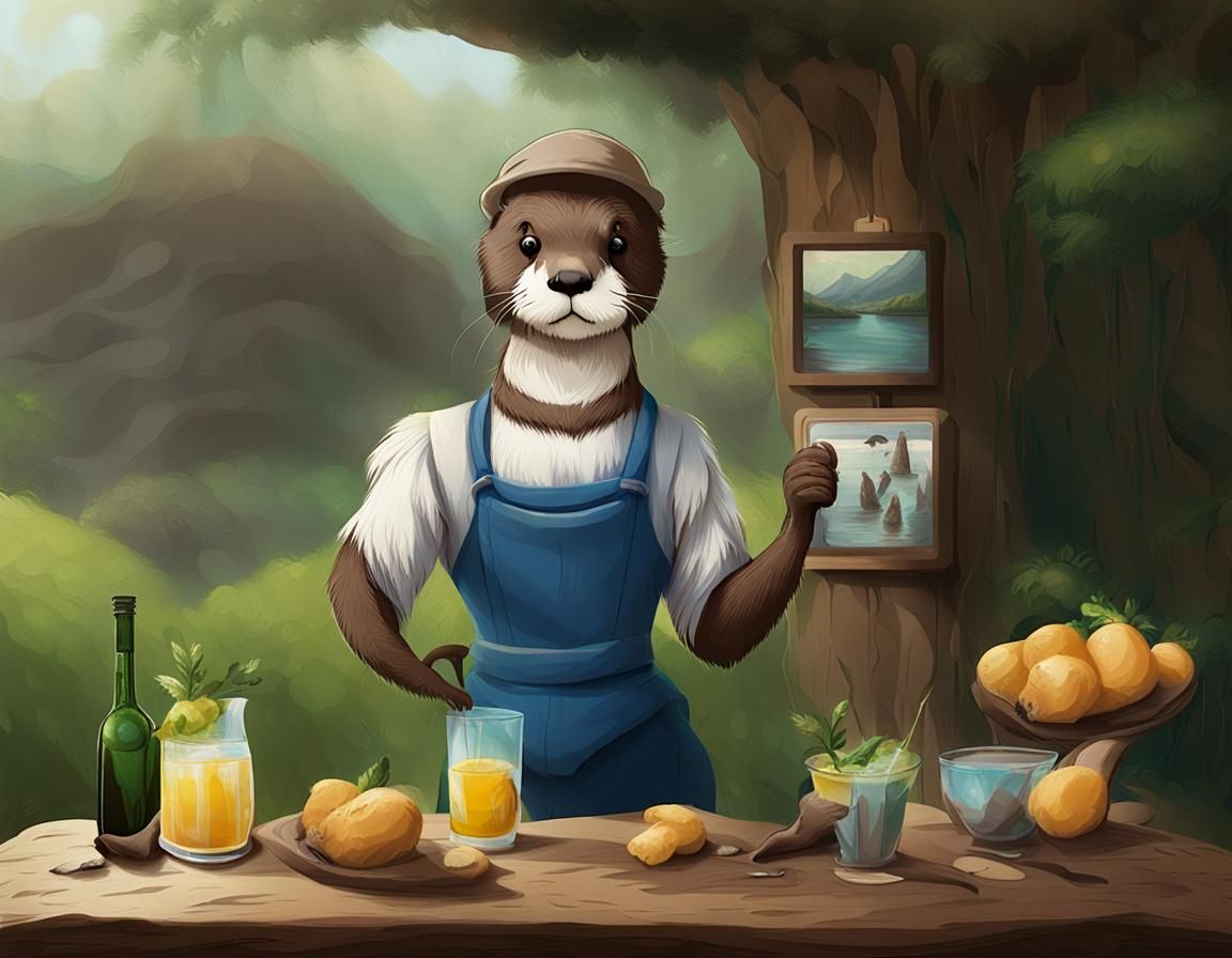 Otter selling Lemonade