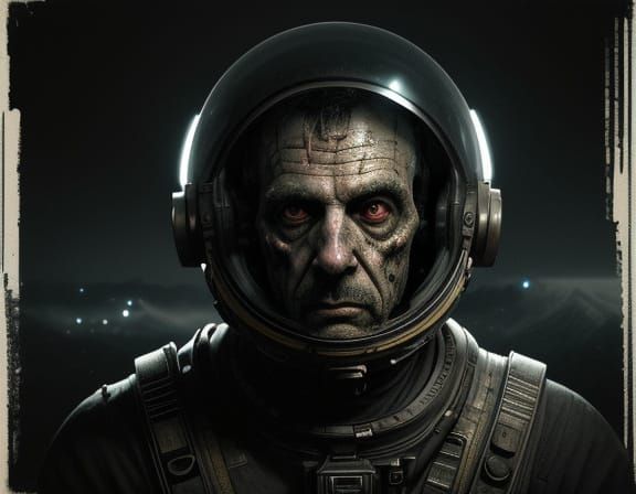 Cosmic Terror in Space: A Frightened Astronaut in Desperate ...