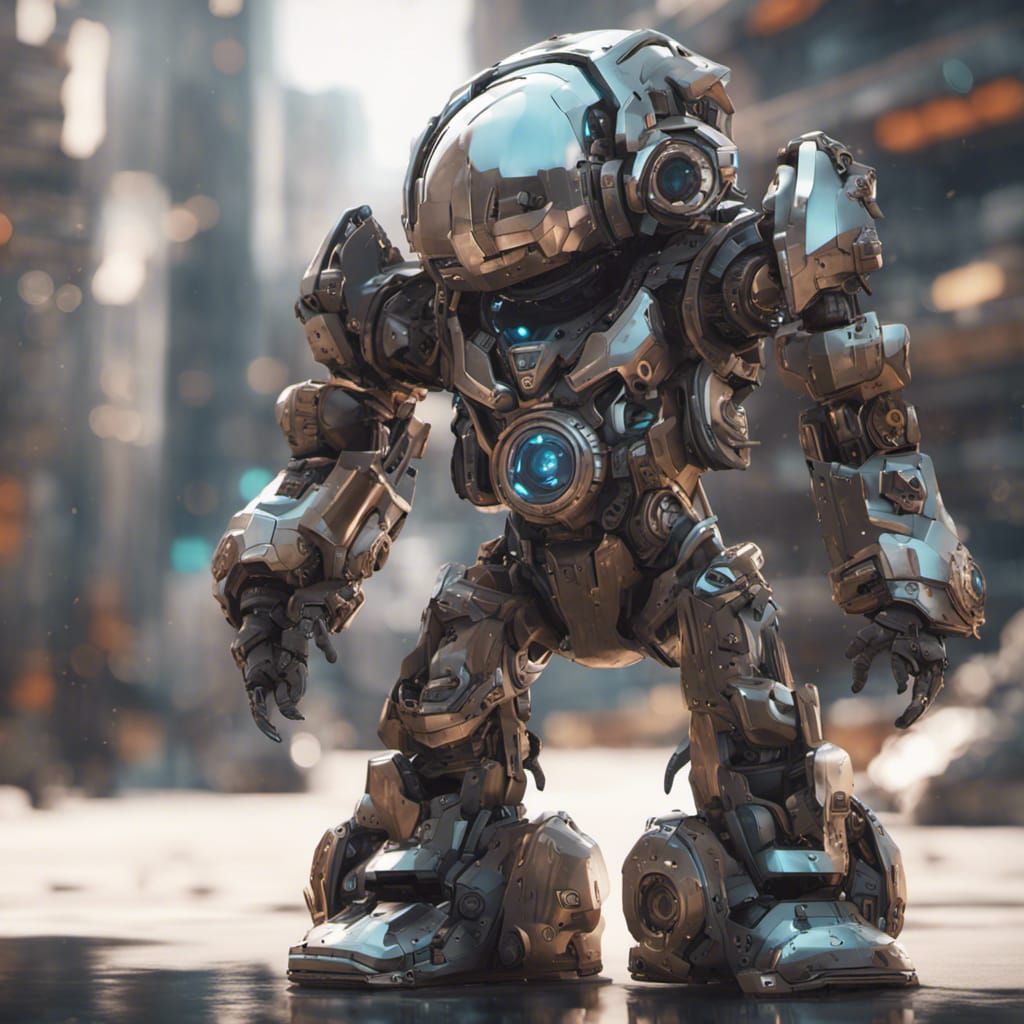 Female Gnome Artificer in Sci-Fi Mech Suit