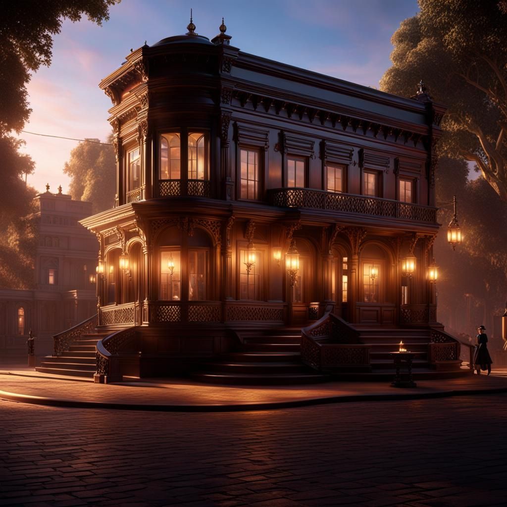 Victorian Saloon at Magic Hour