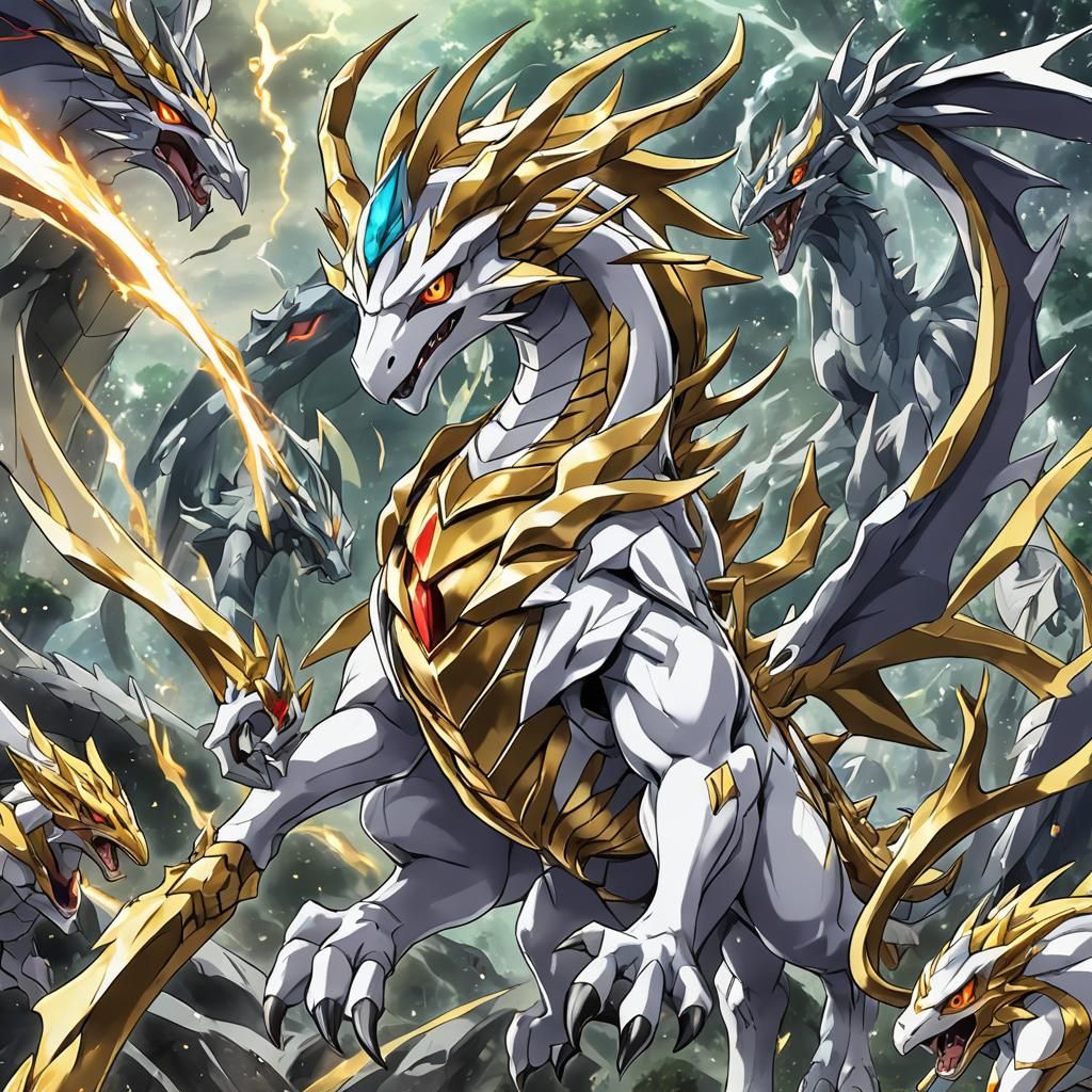 Pokemon Arceus as Dragon in Anime Style