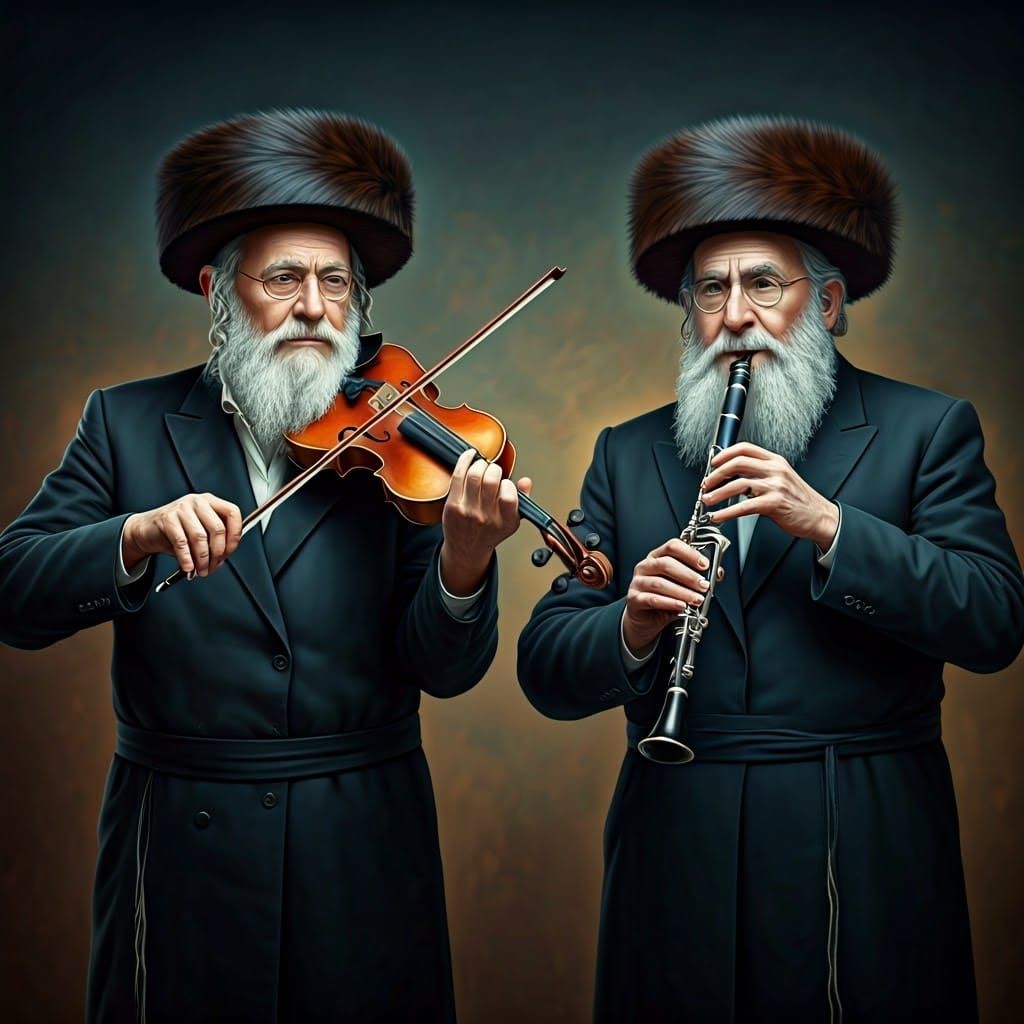 Hasidic Musicians in a Dramatic Cinematic Portrait