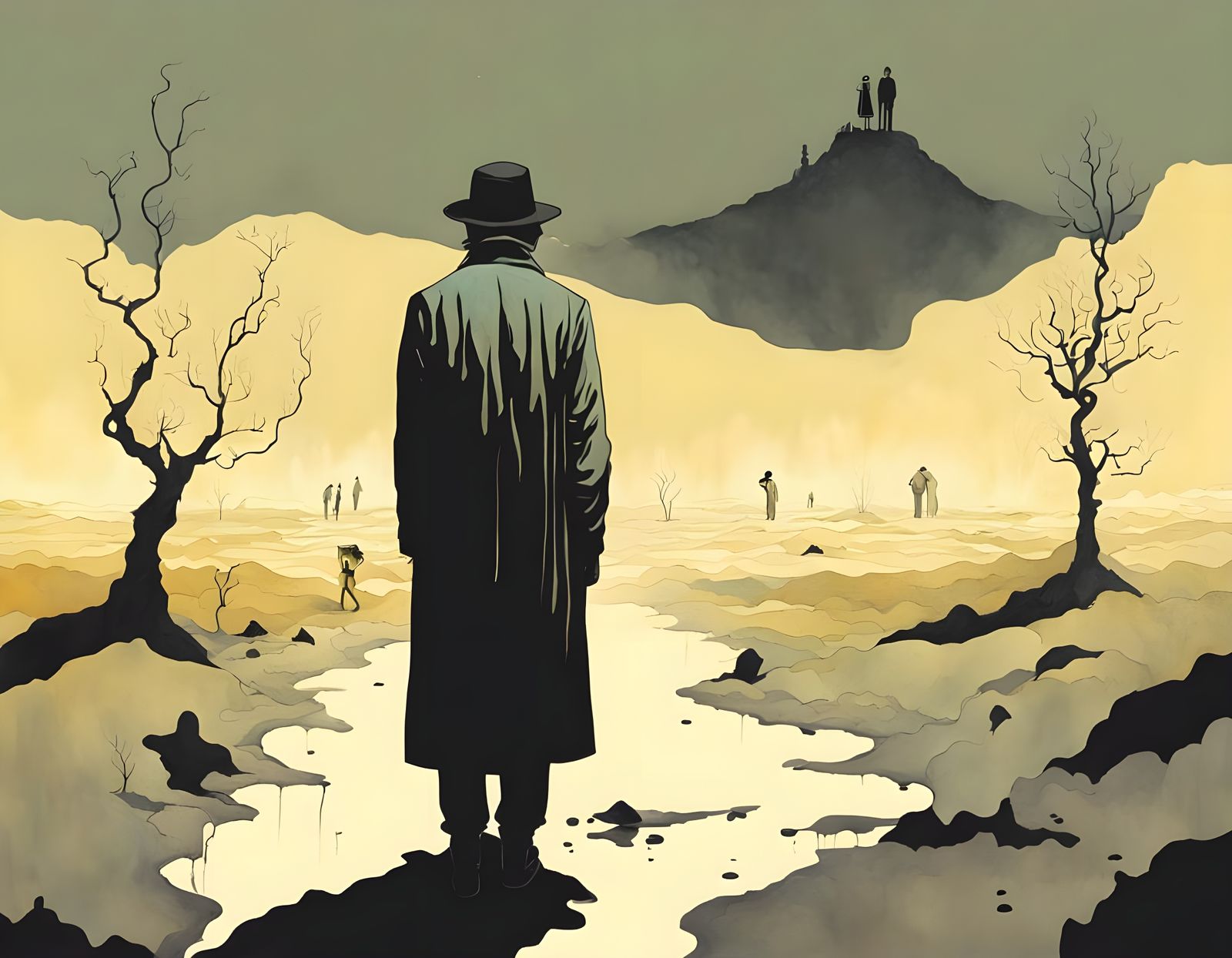 Eerie Surrealism: Dreamlike and Unsettling Scene