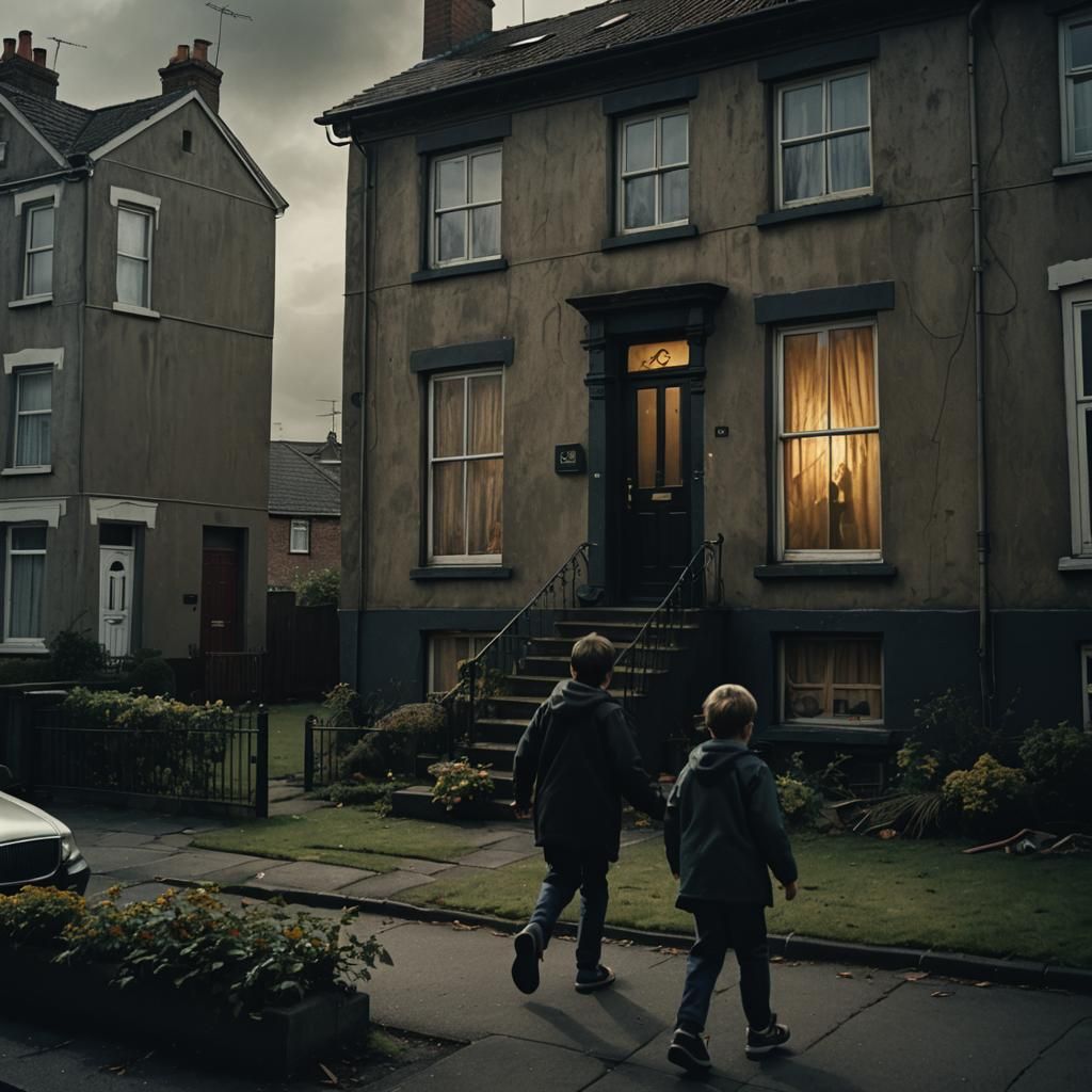 Eerie Haunted House in Photorealism Style