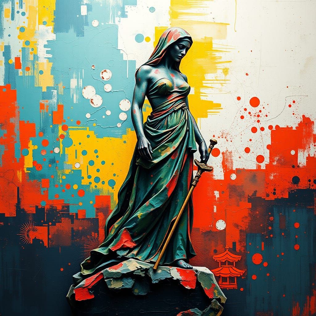 Abstract Art with Complementary Colors