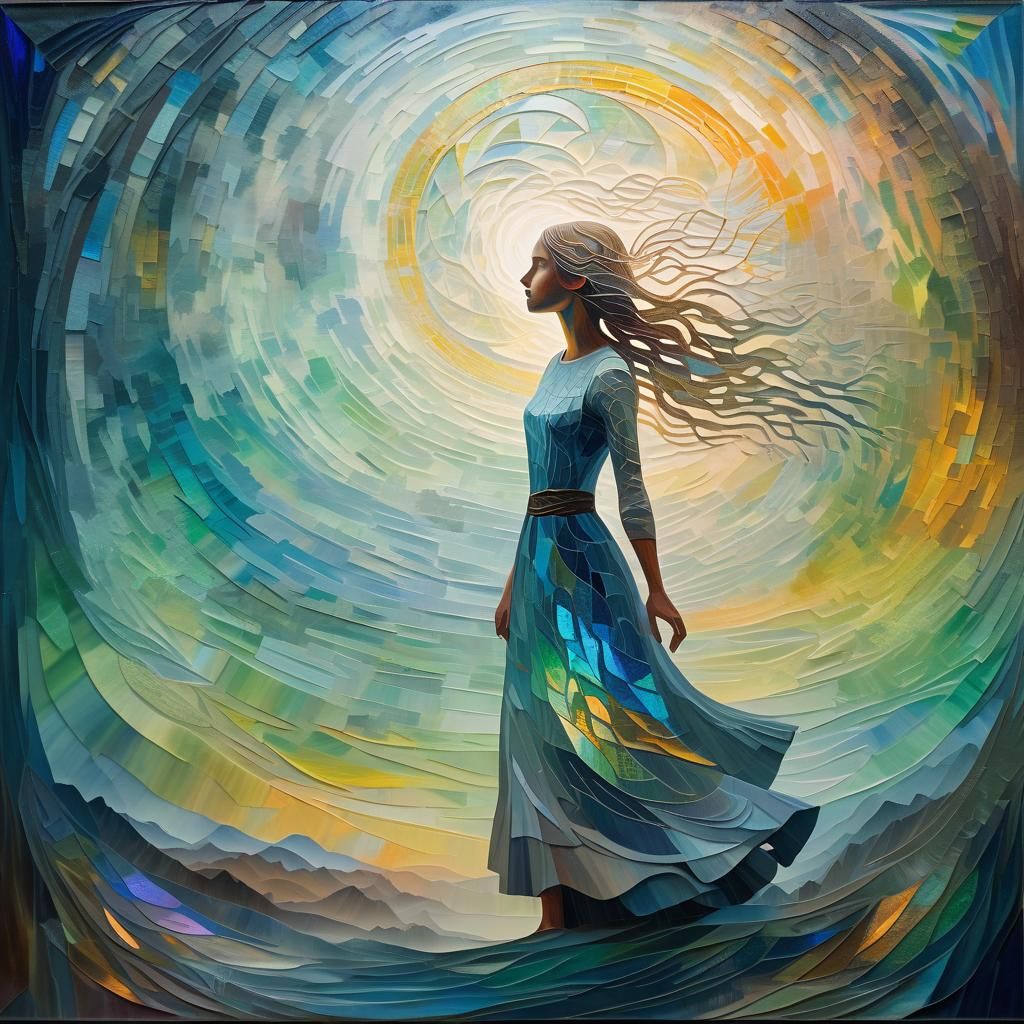 Norse Mythology Dreamscape in Post-Impressionist Style