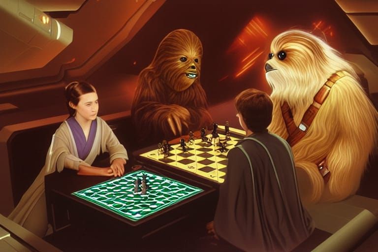 Ewoks Play Chess on Millennium Falcon: McQuarrie Concept