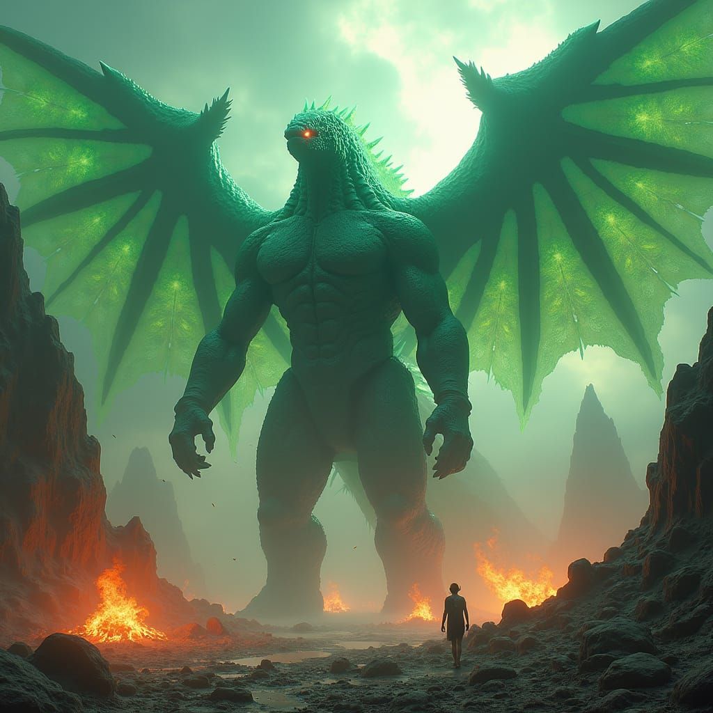 Epic Kaiju Rises on Alien Planet