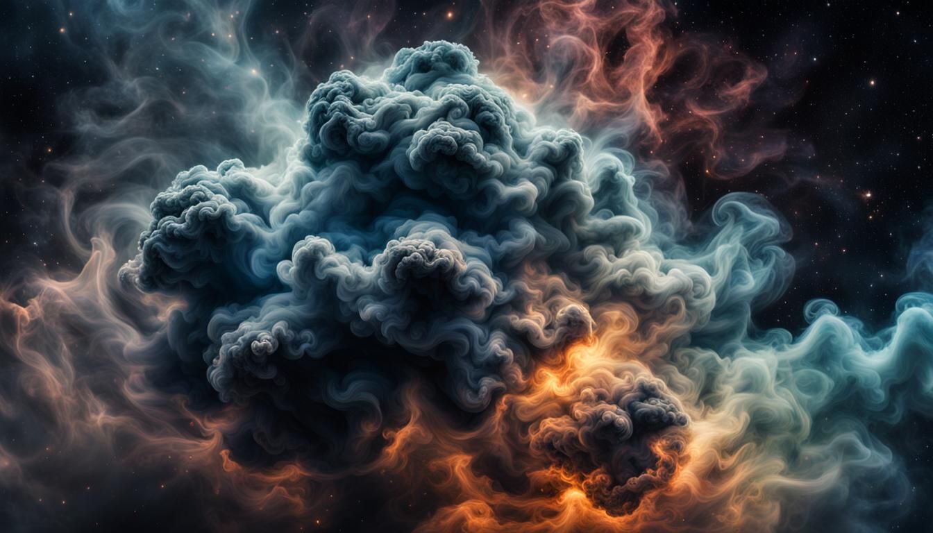 Dramatic Smoke Nebula in Hyperrealistic Detail
