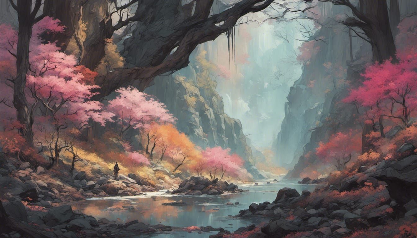 Smoky Mountains Fantasy Art Masterpiece