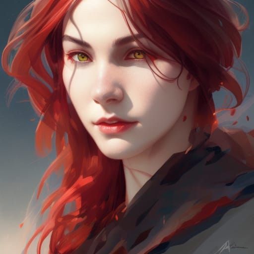 Dragon Girl Portrait in Hyperdetailed Fantasy Art Style