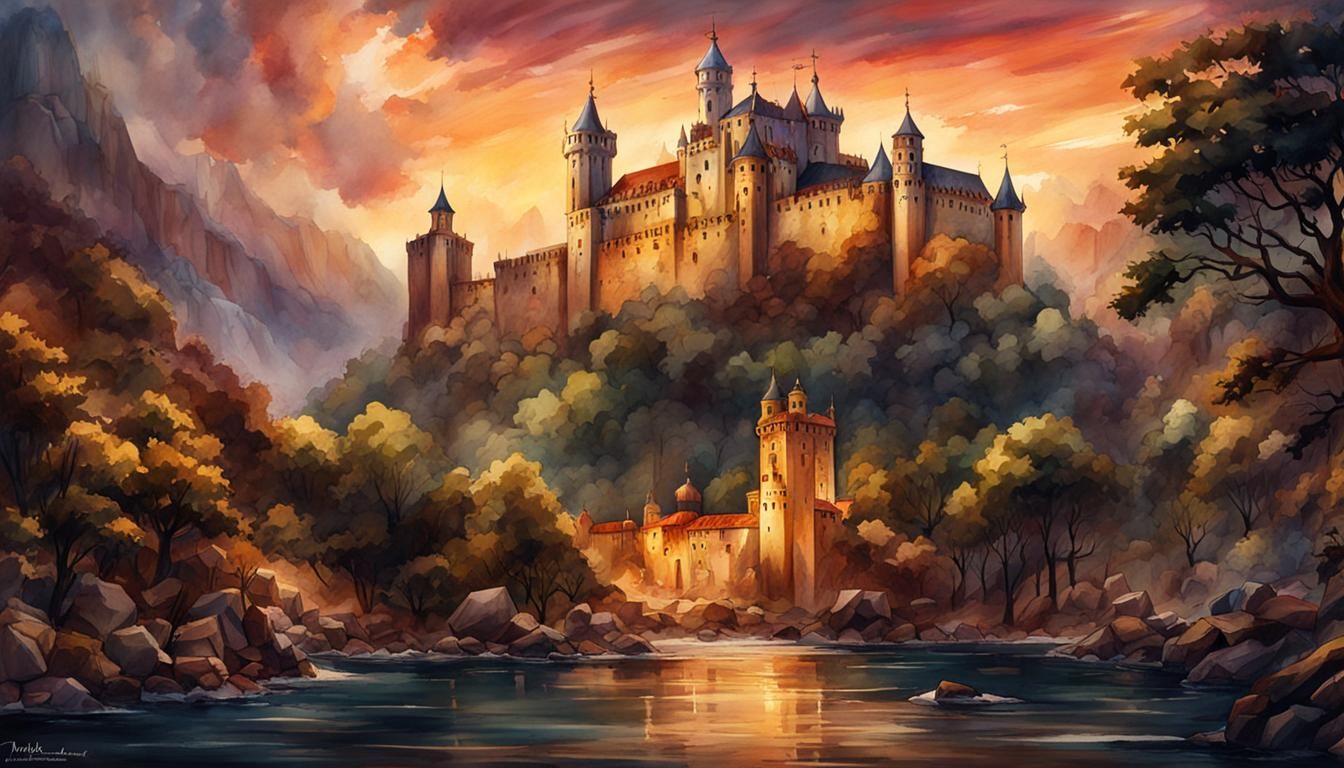 Pedro of Castile: Digital Watercolor Illustration