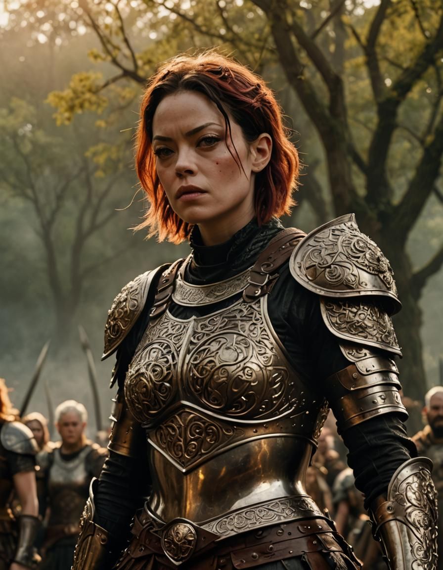 Rose McGowan as Gaulish Warrior in Film Still