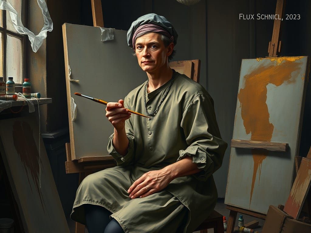 Romantic Artist's Ephemeral Self-Portrait