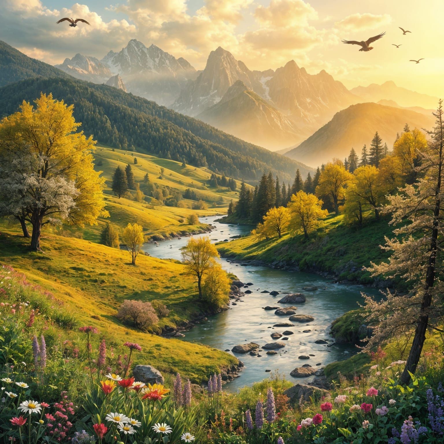 Utopian Spring Landscape: Millennial Kingdom