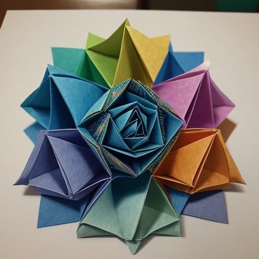 Origami Paper Art Blooms in Soft Focus