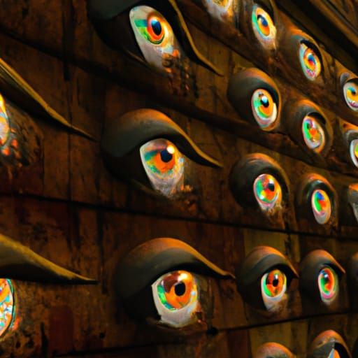 Eyes on the Wall: Detailed Fantasy Concept Art