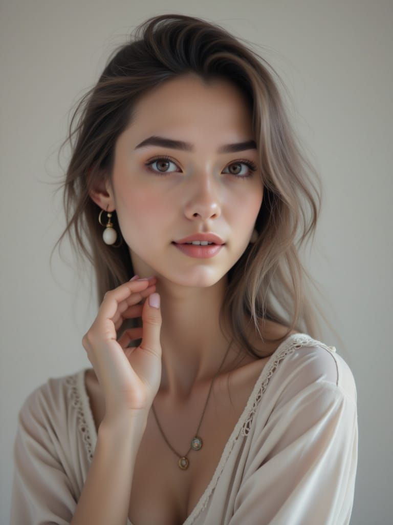 Highly Detailed Portrait of a Young Woman