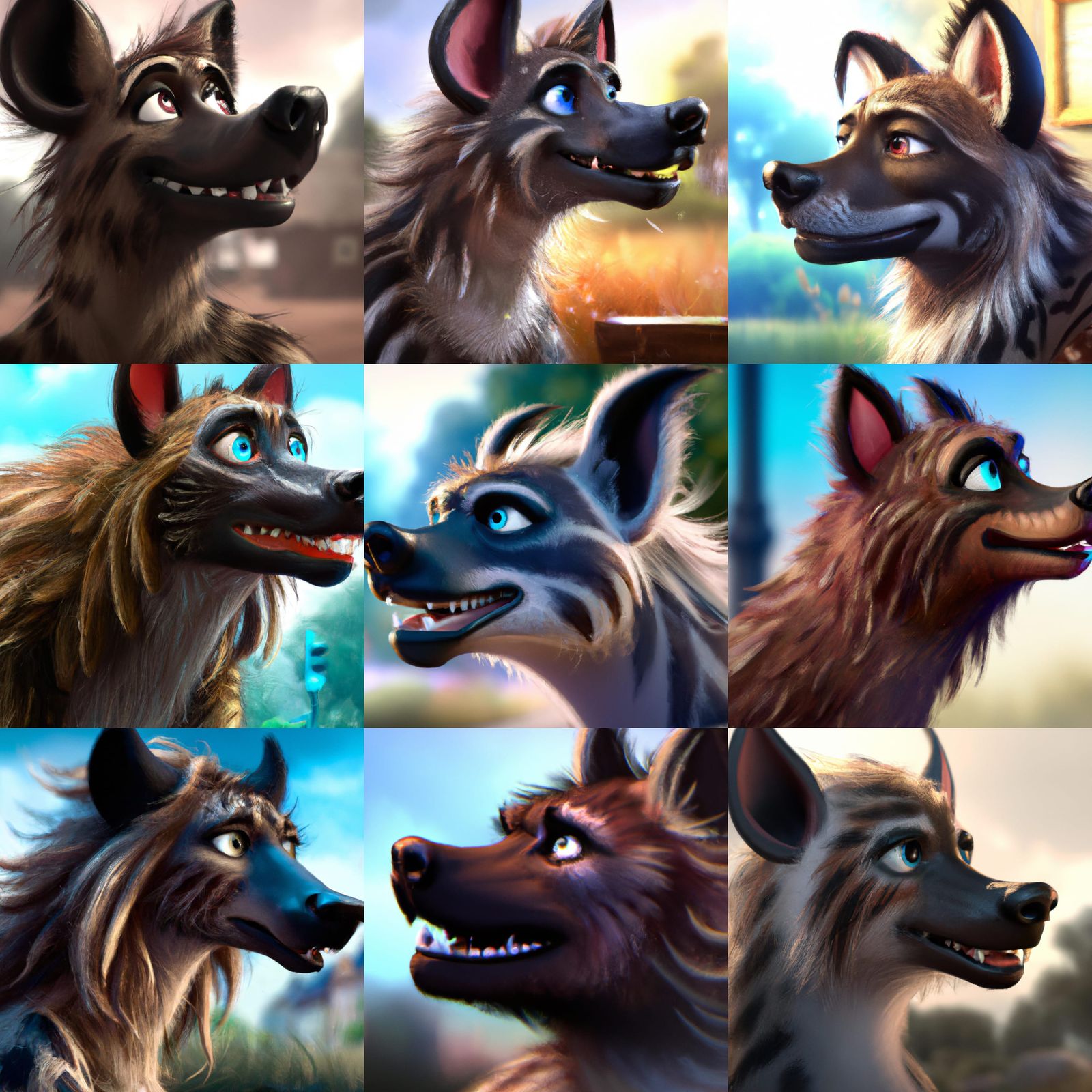 Disney Anthro Hyena with Goofy Expression