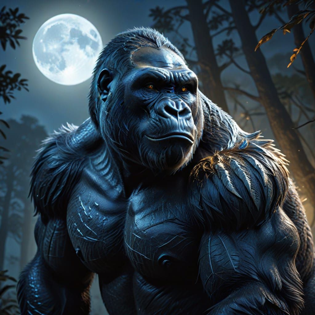 Majestic Gorilla Rhino Hybrid in Fantasy Style