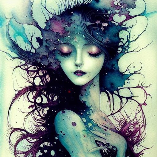 Ethereal Watercolour Painting of Bliss