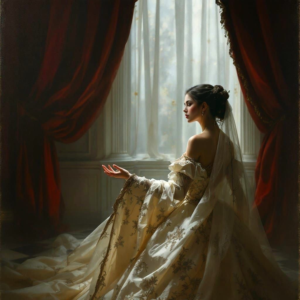 Venetian Princess Rejects General's Advances in Elegant Oil ...