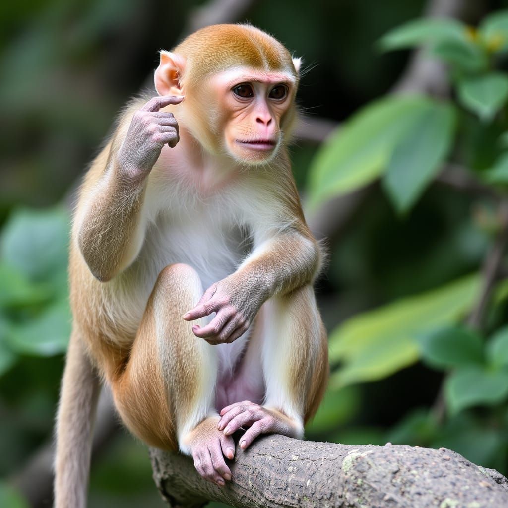 Majestic Monkey in a Tropical Oasis