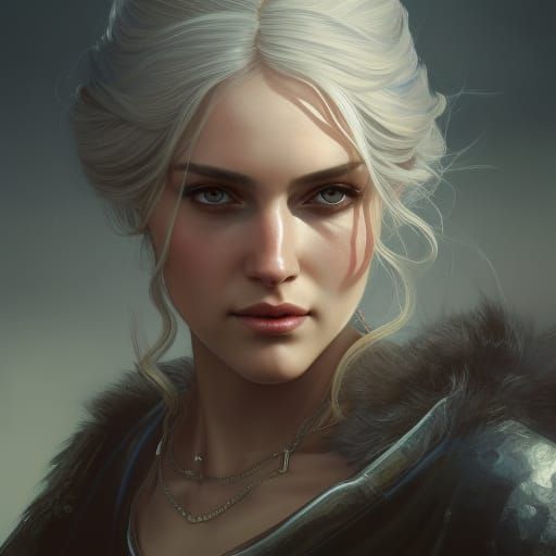 Cirilla of Cintra Portrait in Hyperdetailed Style