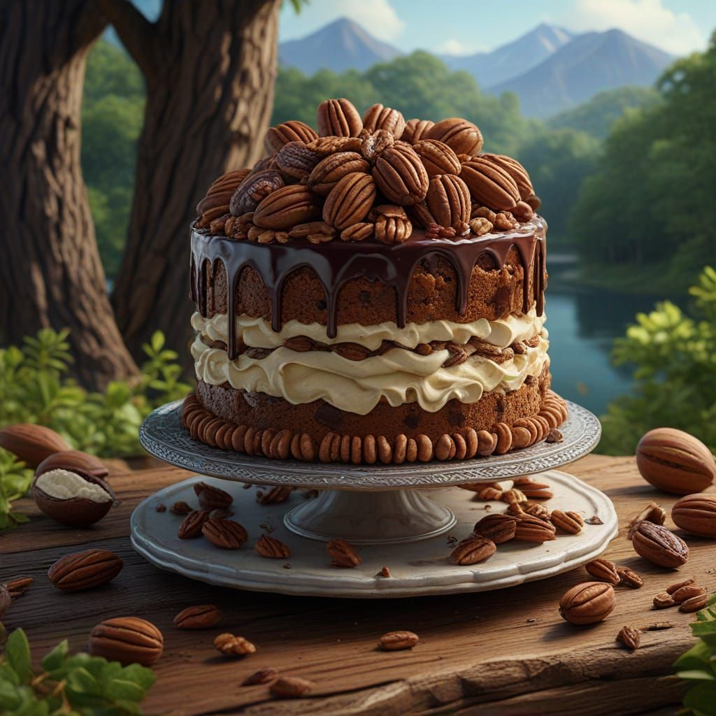 Fantastical Pecan Torte Day Matte Painting