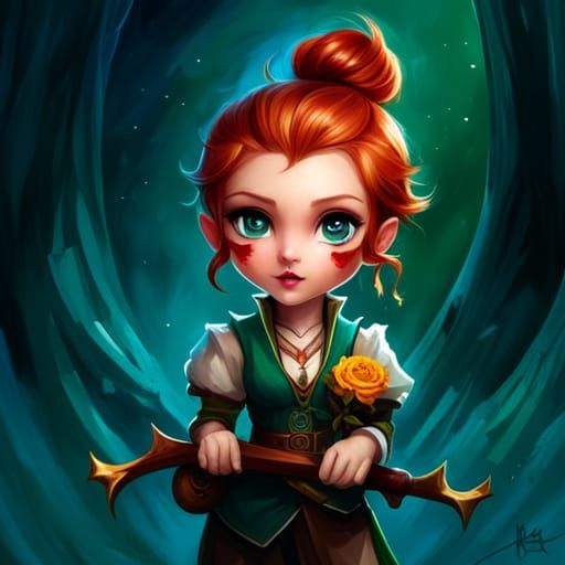 Adorable Chibi Triss Marigold in 8K Resolution