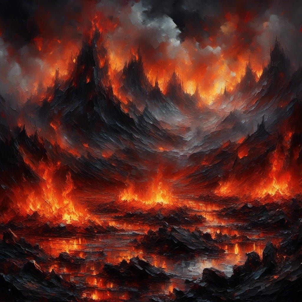 Infernal Lake of Fire and Flames
