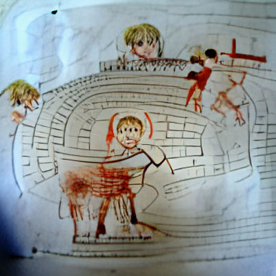 Child's Drawing of the Roman Colosseum