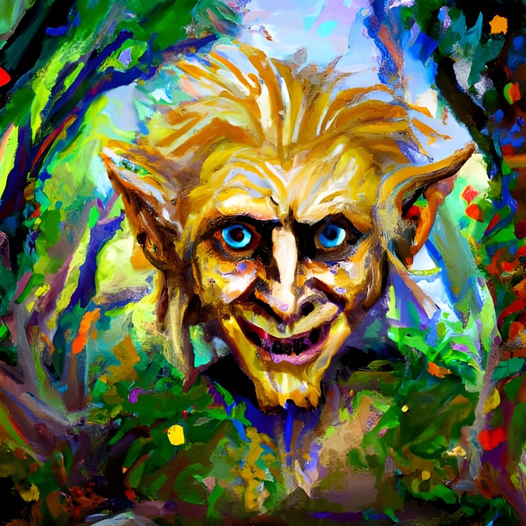 Goblin King Portrait in Neo-Impressionist Style