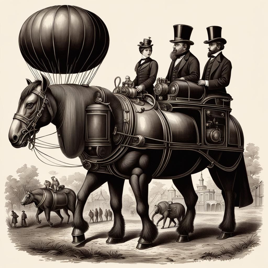 Victorian Zoo with Steampunk Balloon Animals