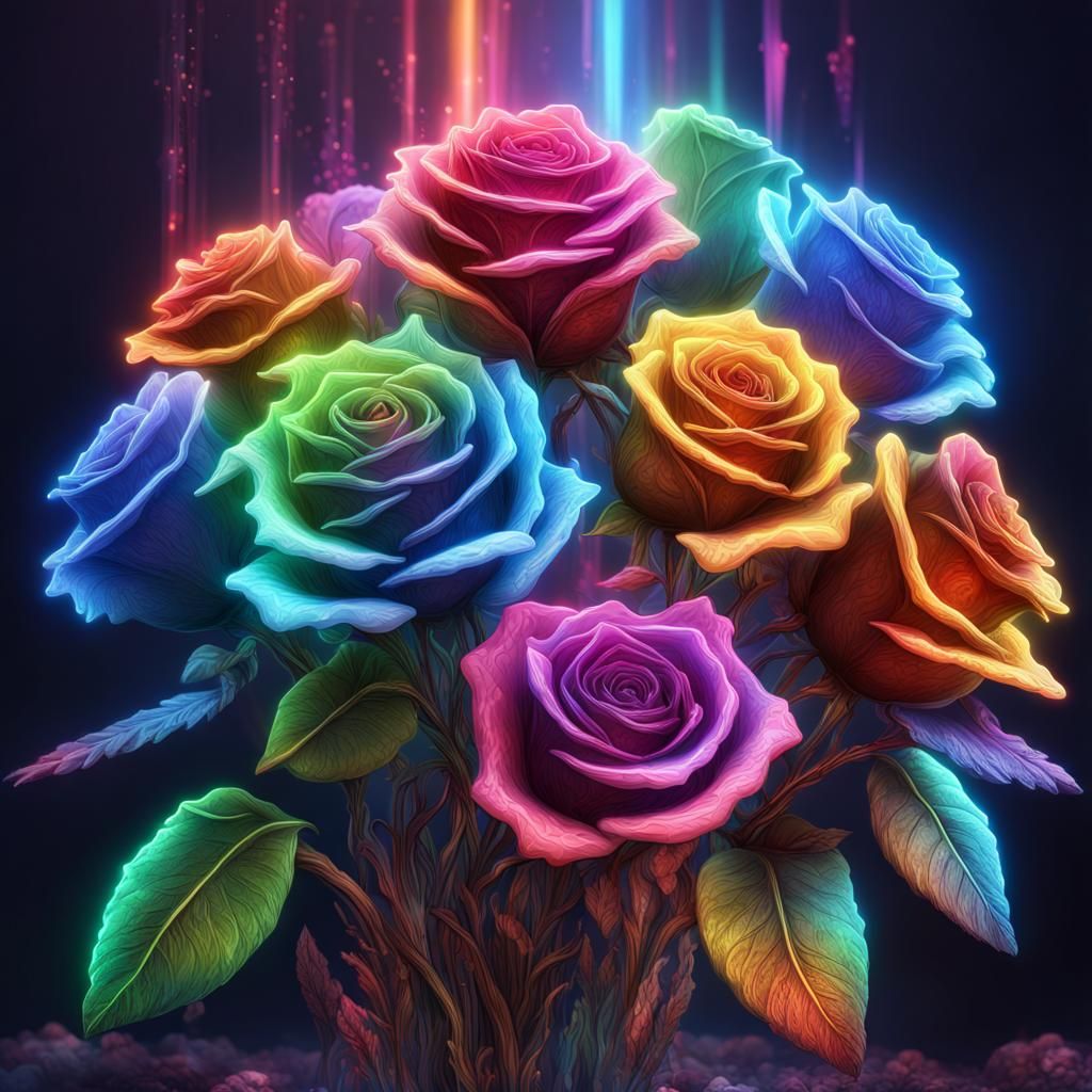 Crystal rose bouquet