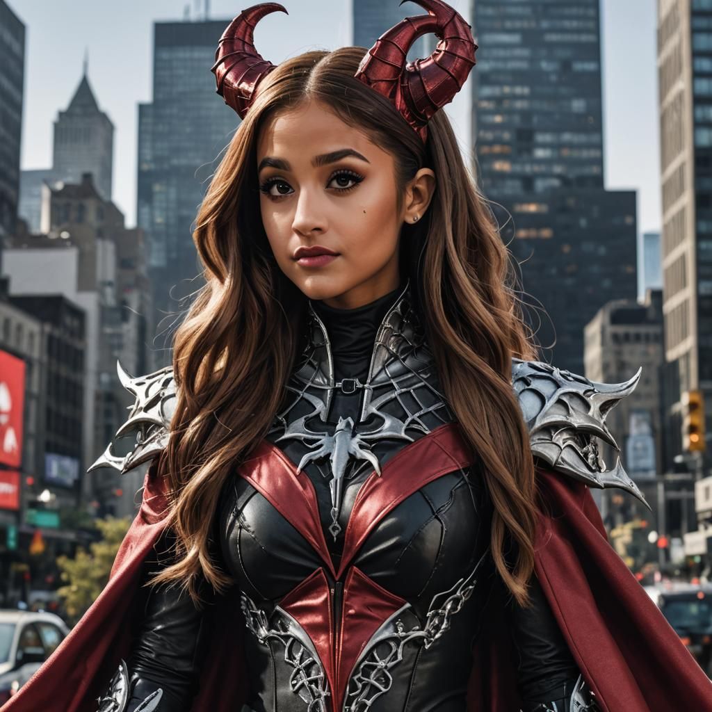 Pop Star as Dark Superhero Character