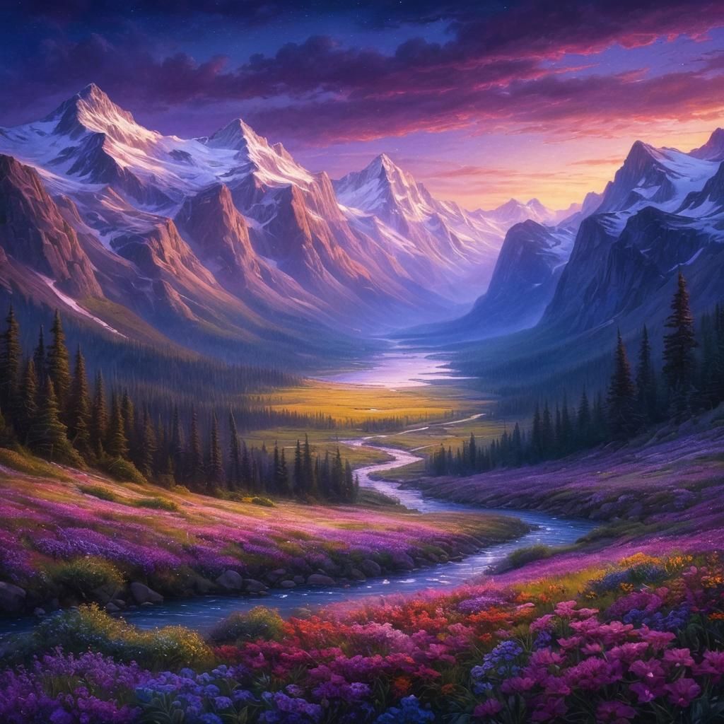 Dreamy valley wallpaper