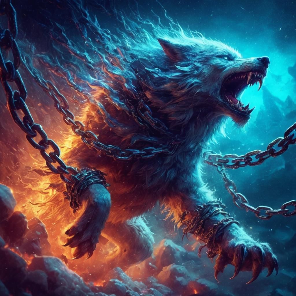 Fenrir: Powerful Wolf Bound by Magical Chains