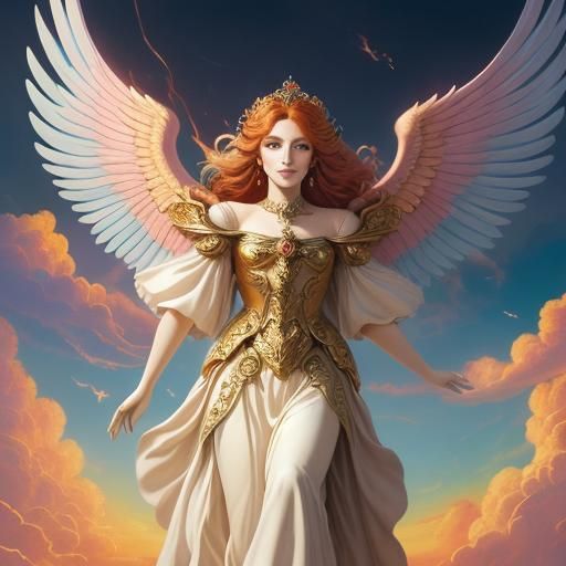 Surreal Angelic Vision in Vibrant Color